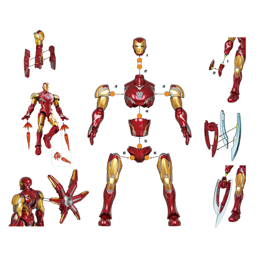 Marvel Infinity Saga Champion Class 01 Iron Man MK85 Model Kits | Blokees product image 3, provided for visual reference and
