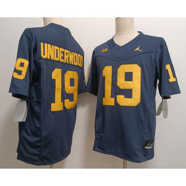 Bryce Underwood Michigan Wolverines Jersey – Navy product image 1