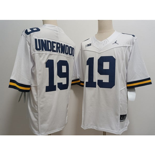 Bryce Underwood Michigan Wolverines Jersey – White product image 1