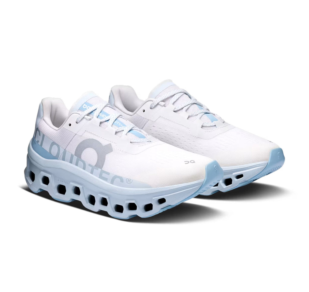 On Women Cloudmonster Frost/Wash Running Shoes product image 2, provided for visual reference and product detail review