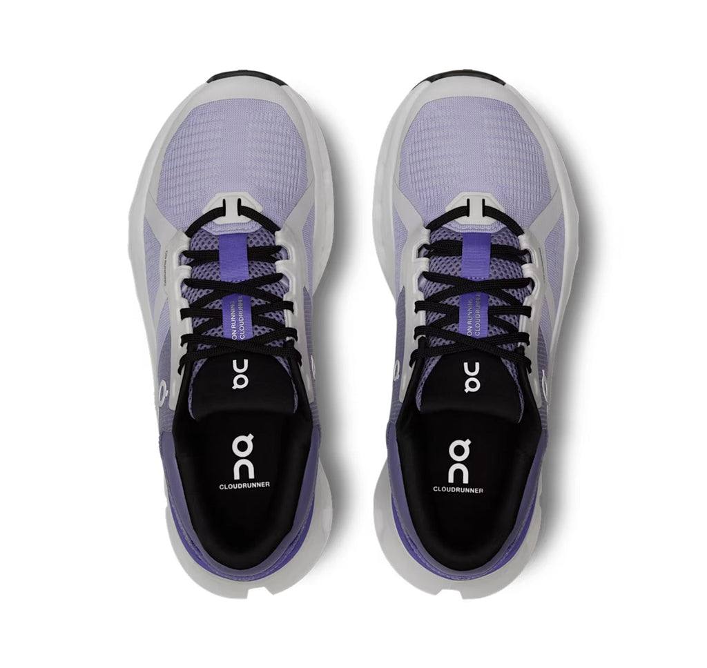 On Women Cloudrunner 2 Nimbus/Blueberry Running Shoes product image 3, provided for visual reference and product detail
