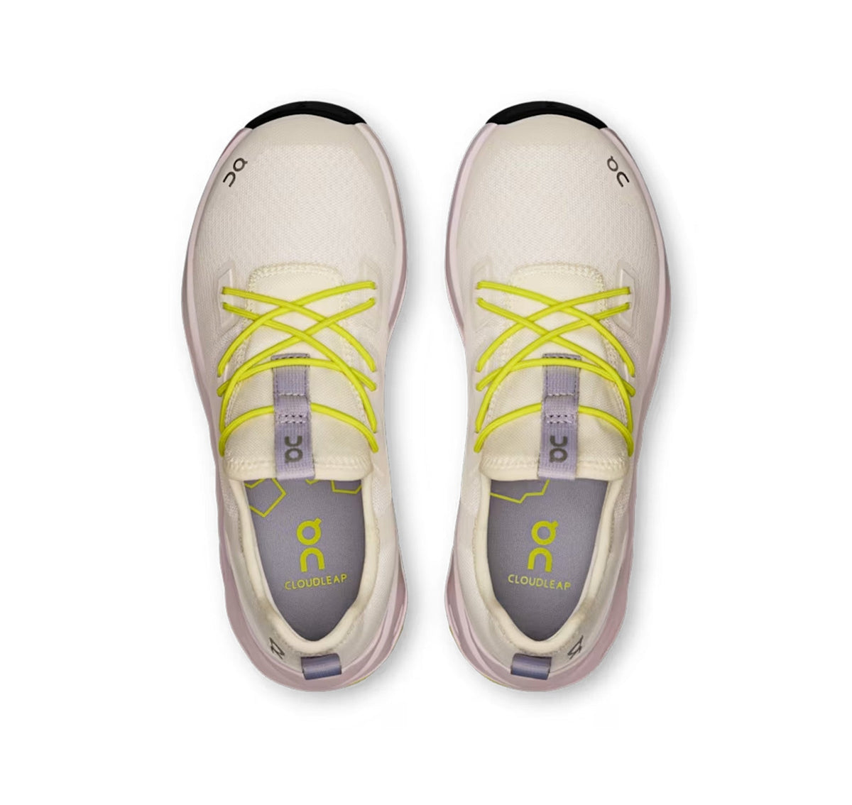 On Little Kids' Cloudleap Ivory/Orchid Athletic Shoes product image 3, provided for visual reference and product detail