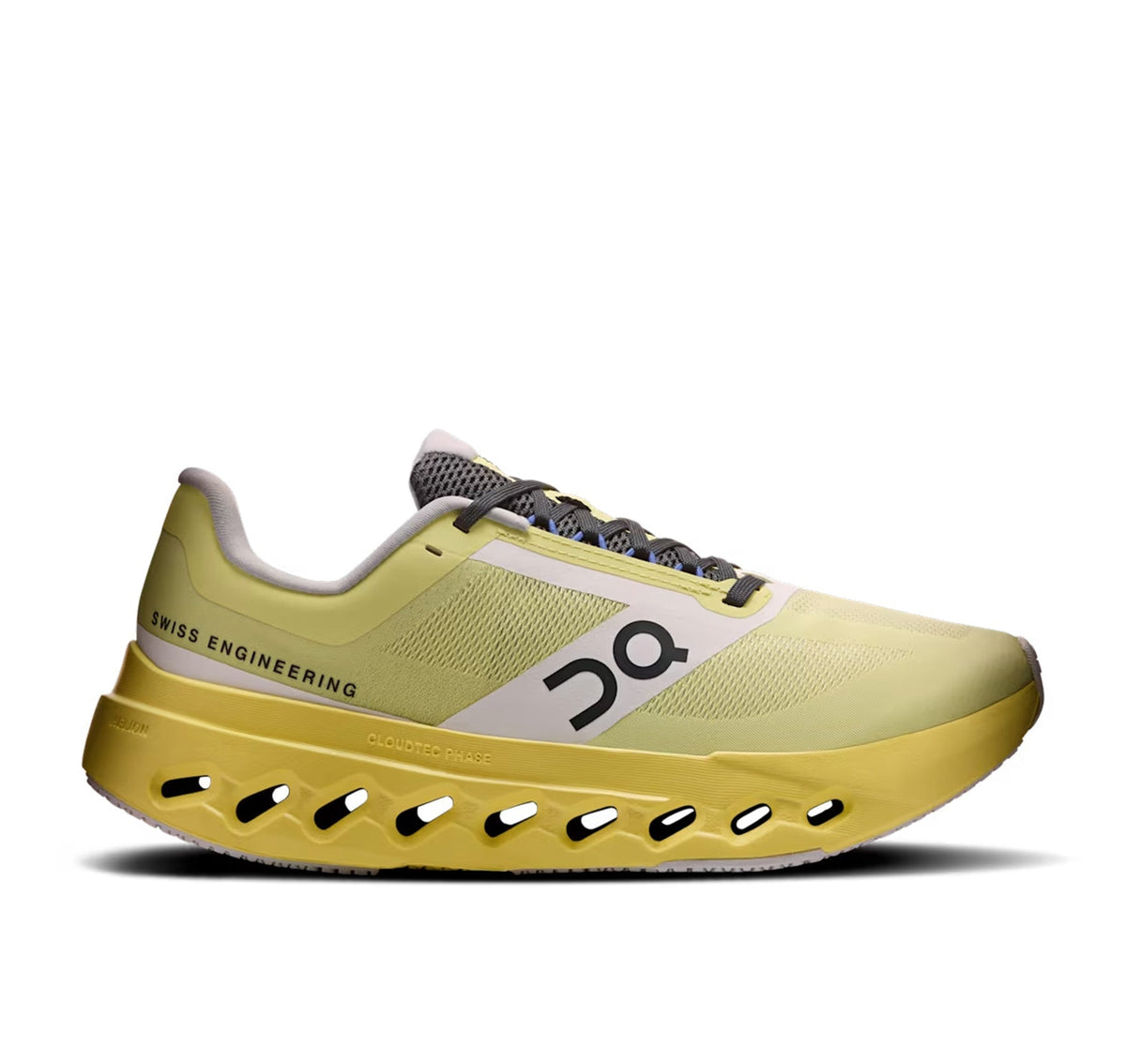 On Women Cloudsurfer Next Z5 Limelight/White Running Shoes product image 1, provided for visual reference and product detail