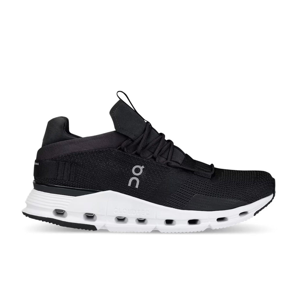 On Women Cloudnova Phantom/White Lifestyle Sneakers product image 1, provided for visual reference and product detail review