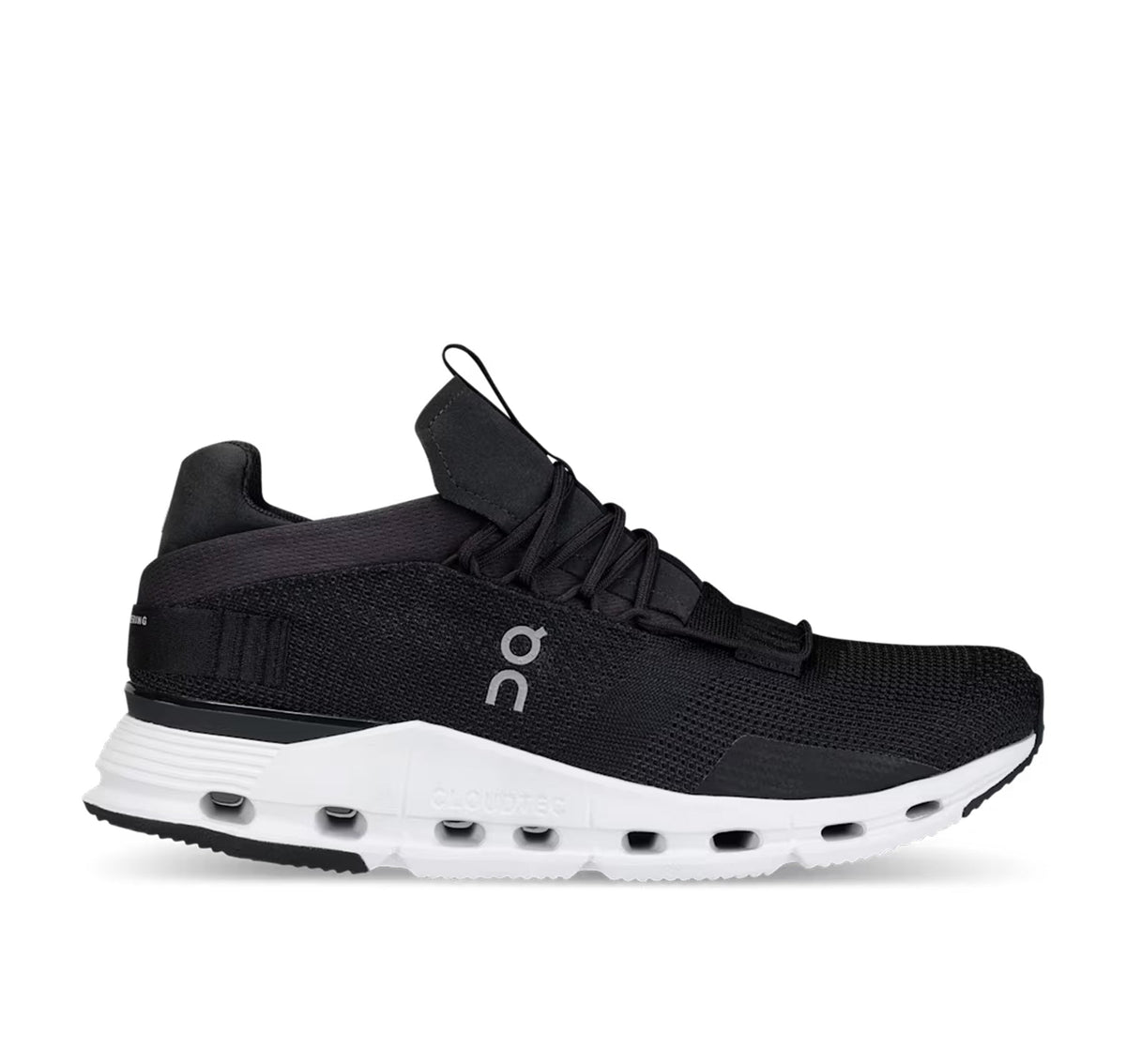 On Women Cloudnova Phantom/White Lifestyle Sneakers product image 1, provided for visual reference and product detail review