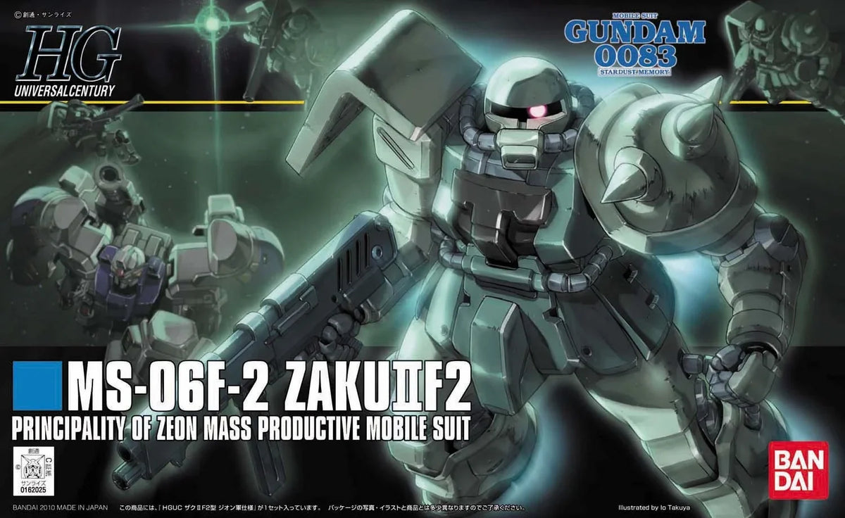 Gundam 1/144 HGUC #105 0083 Stardust Memory MS-06F-2 Zaku II F2 (Zeon Ver.) Model Kit product image 7, provided for visual