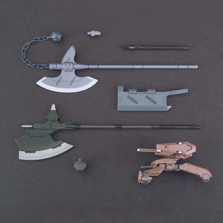 Gundam 1/144 HG IBA Customize Parts MS Option Set 3 and Gjallarhorn Mobile Worker Iron-Blooded Orphans Model Kit product