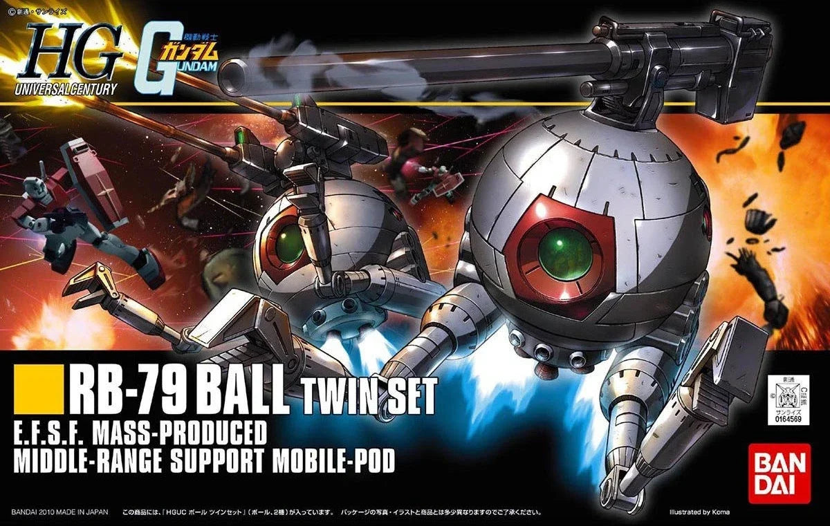 Gundam 1/144 HGUC #114 Gundam 0079 RB-79 Ball Twin Set Model Kit product image 3, provided for visual reference and product