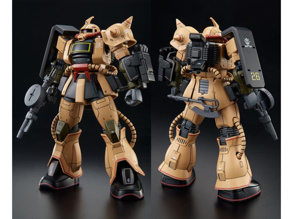 Gundam 1/144 HG The Origin MS-06D Zaku Desert Type Model Kit Exclusive product image 1, provided for visual reference and