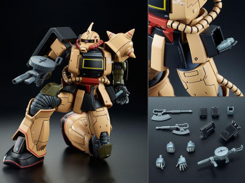 Gundam 1/144 HG The Origin MS-06D Zaku Desert Type Model Kit Exclusive product image 6, provided for visual reference and
