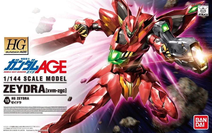 Gundam 1/144 HG AGE #15 xvm-zgc Zeydra Model Kit product image 8, provided for visual reference and product detail review