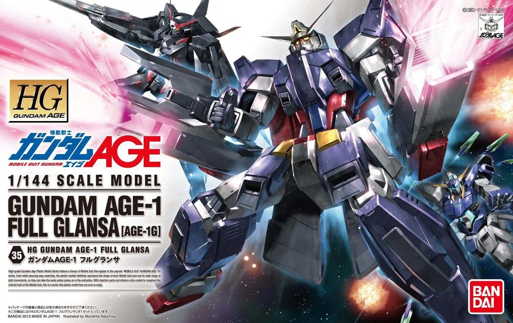 Gundam 1/144 HG AGE #35 AGE-1G Gundam AGE-1 Full Glansa Model Kit product image 5, provided for visual reference and product