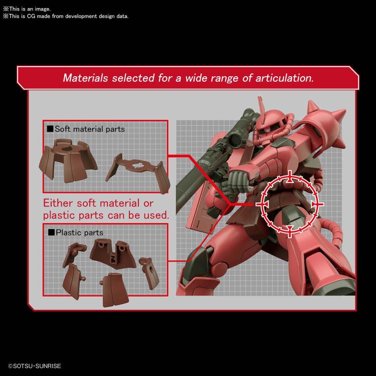 Gundam 1/144 HGUC #234 Gundam 0079 MS-06S Char's Zaku II (Revive Ver.) Model Kit product image 5, provided for visual