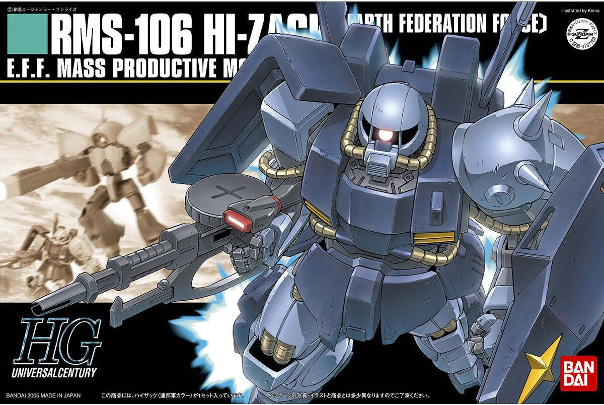 Gundam 1/144 HGUC #055 Zeta Gundam RMS-106 Hi-Zack (E.F.S.F.) Model Kit product image 5, provided for visual reference and