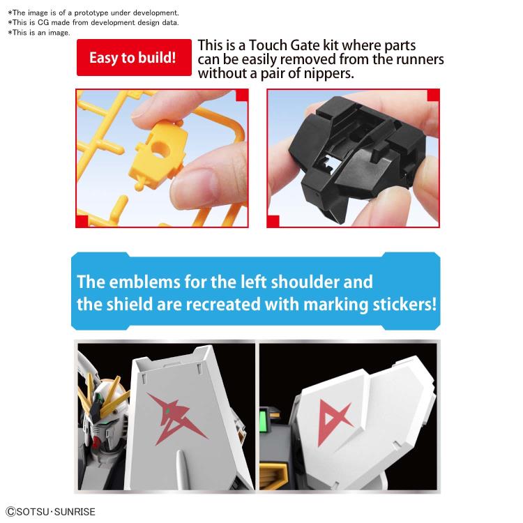 Gundam 1/144 Entry Grade RX-93 Nu V Gundam Model Kit product image 5, provided for visual reference and product detail review