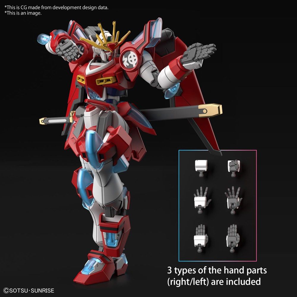 Gundam 1/144 HGBM #04 SBG-E01 Shin Burning Gundam Model Kit product image 10, provided for visual reference and product
