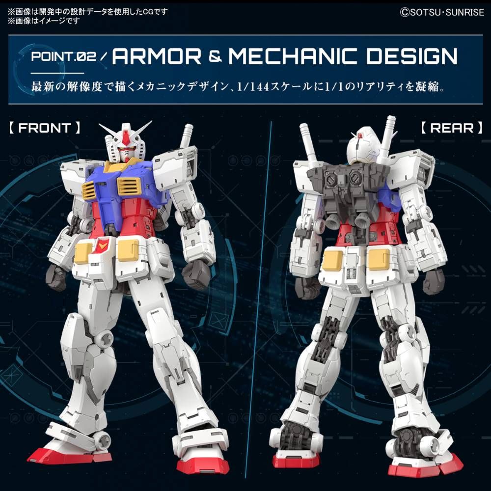 Gundam 1/144 RG #40 Gundam 0079 RX-78-2 Gundam Ver. 2.0 Model Kit product image 8, provided for visual reference and product