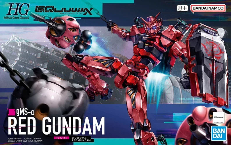 Gundam 1/144 HG GQX #04 gMS-a Red Gundam Model Kit product image 8, provided for visual reference and product detail review