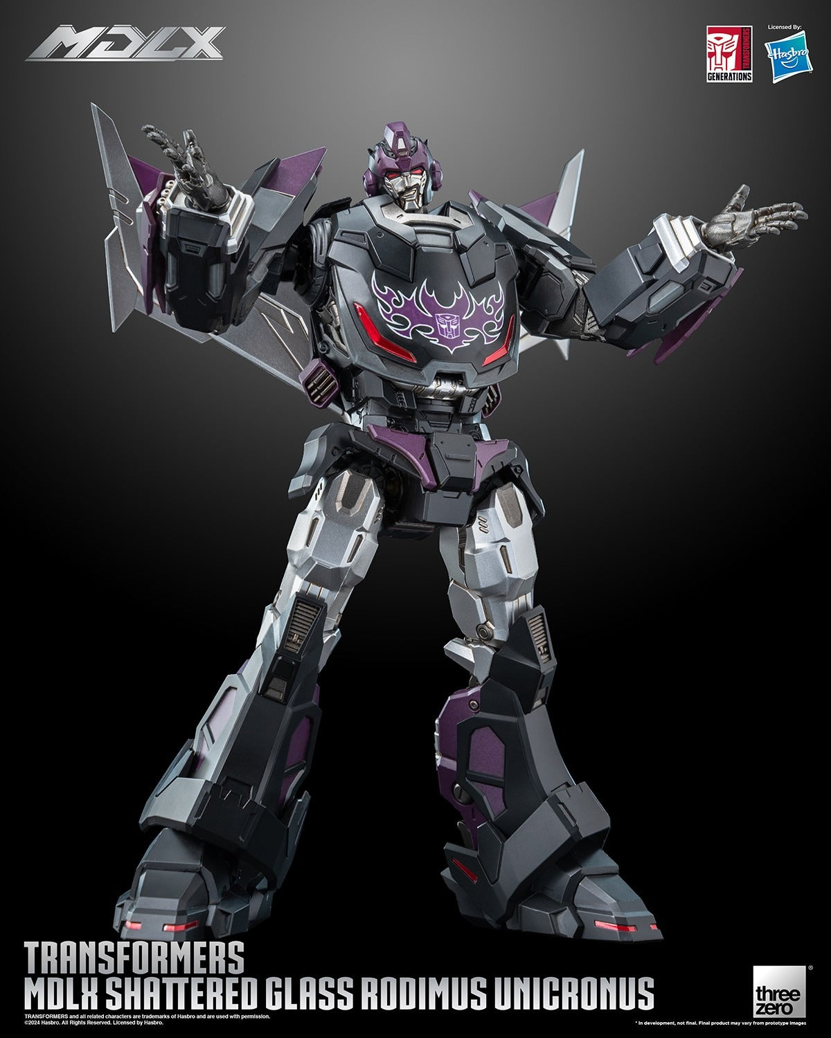 ThreeZero Transformers Shattered Glass Rodimus Unicronus MDLX Action Figure product image 6, provided for visual reference