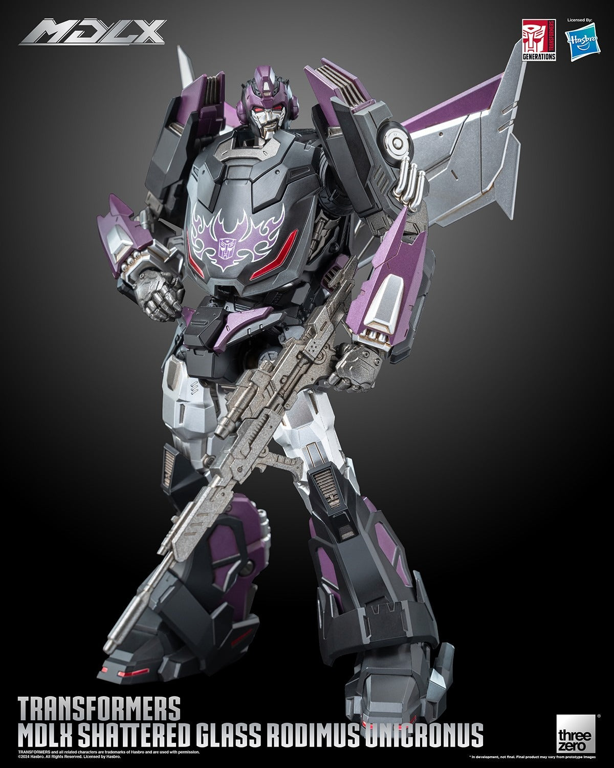 ThreeZero Transformers Shattered Glass Rodimus Unicronus MDLX Action Figure product image 1, provided for visual reference