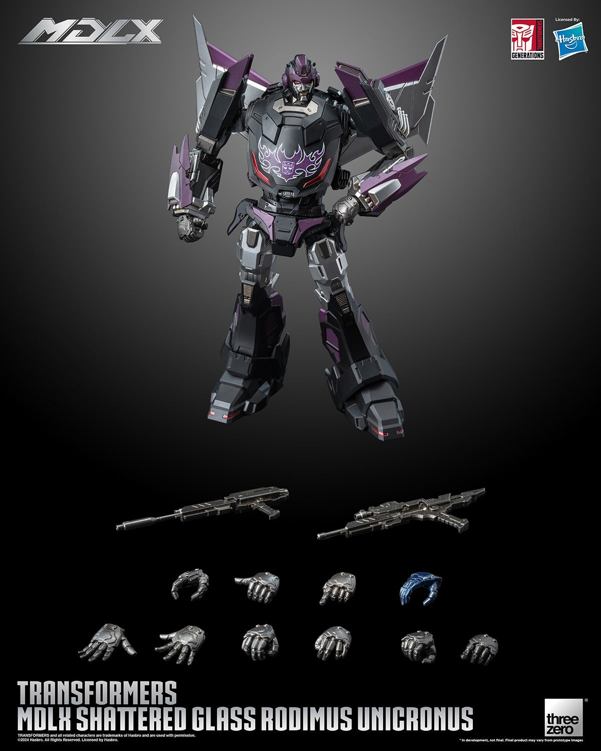 ThreeZero Transformers Shattered Glass Rodimus Unicronus MDLX Action Figure product image 2, provided for visual reference