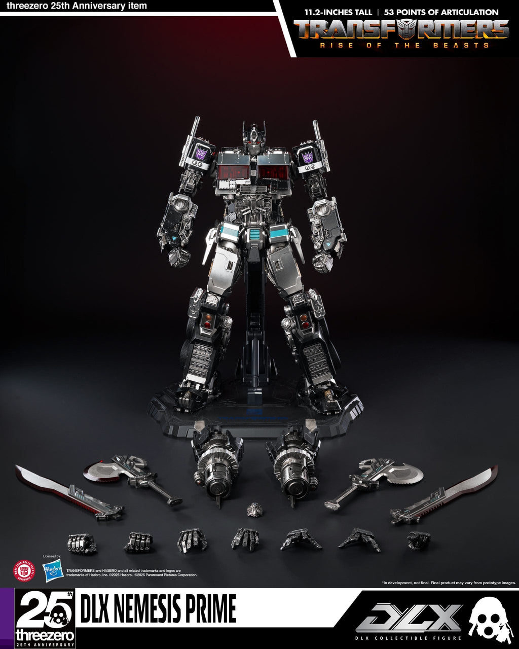 ThreeZero Transformers: Rise of the Beasts Nemesis Prime DLX Action Figure product image 1, provided for visual reference