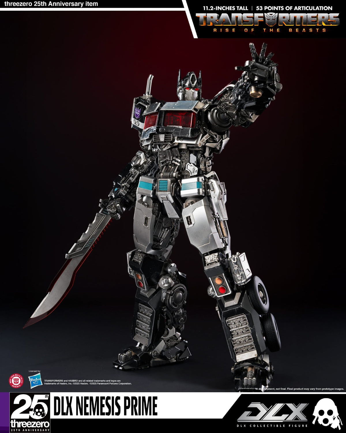 ThreeZero Transformers: Rise of the Beasts Nemesis Prime DLX Action Figure product image 8, provided for visual reference