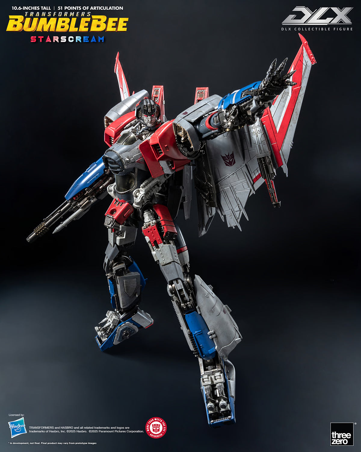 ThreeZero Transformers Bumblebee Movie Starscream DLX Scale Figure product image 9, provided for visual reference and