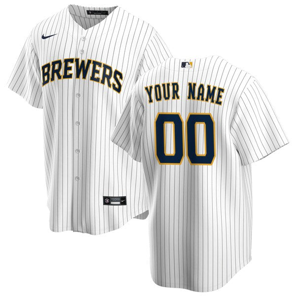 Custom Milwaukee Brewers Alternate Jersey - White product image 1