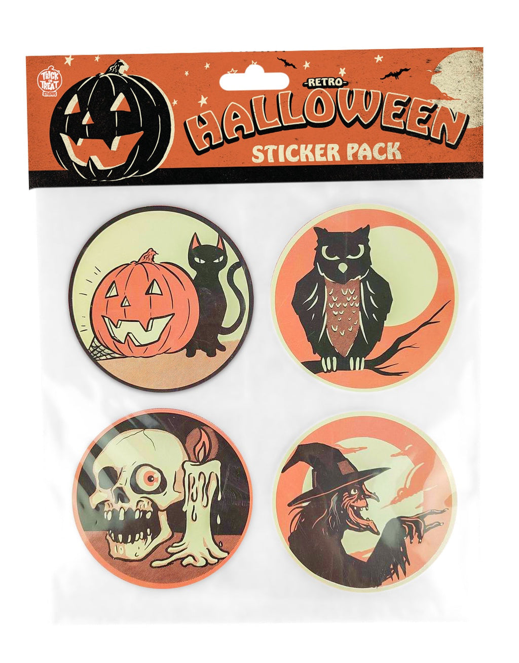 Classic Halloween Sticker Pack (4 ct) product image 1, provided for visual reference and product detail review
