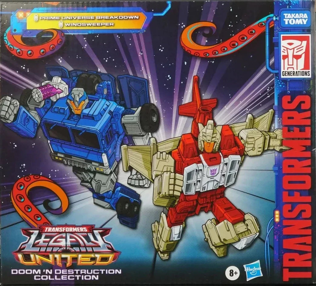 Transformers Generations Legacy United Deluxe Doom'n Destruction Collection 2 Pack (Prime Universe Breakdown, Windsweeper)