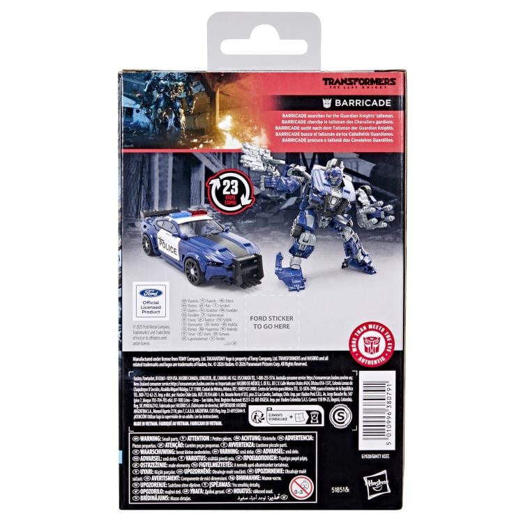 Transformers Studio Series The Last Knight Deluxe Barricade Action Figure product image 4, provided for visual reference and