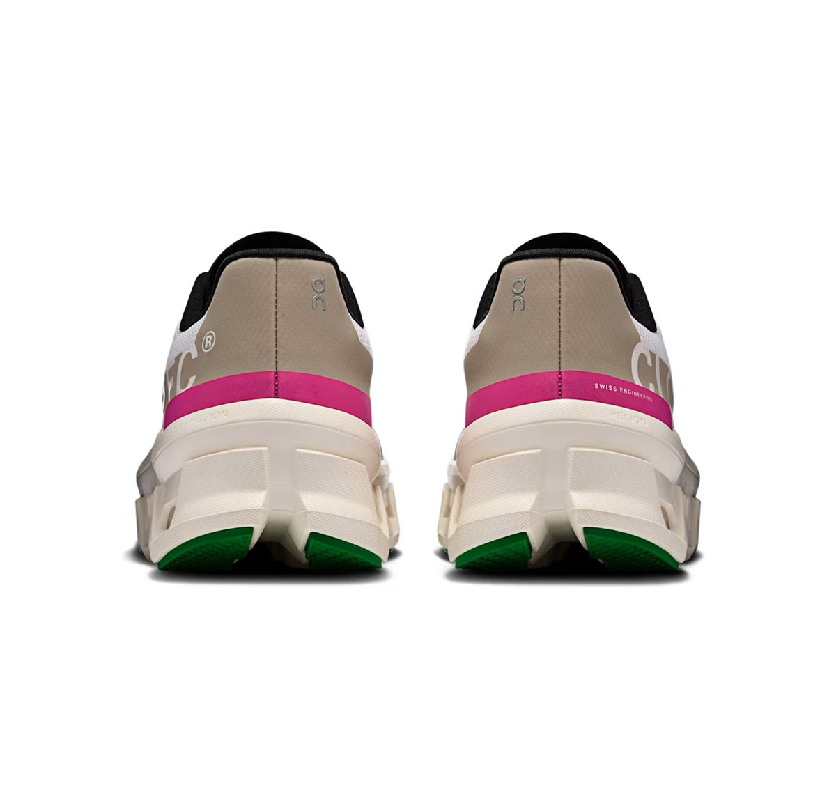 On Women Cloudmonster Silver/Ivory Running Shoes product image 5, provided for visual reference and product detail review