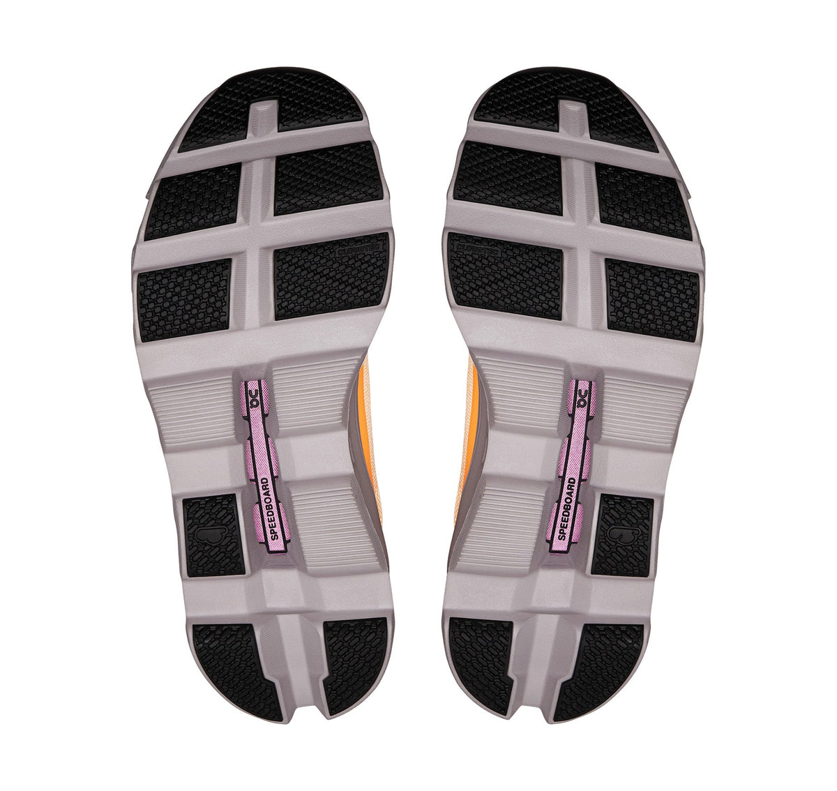 On Women Cloudmonster Orange/Grey Running Shoes product image 6, provided for visual reference and product detail review