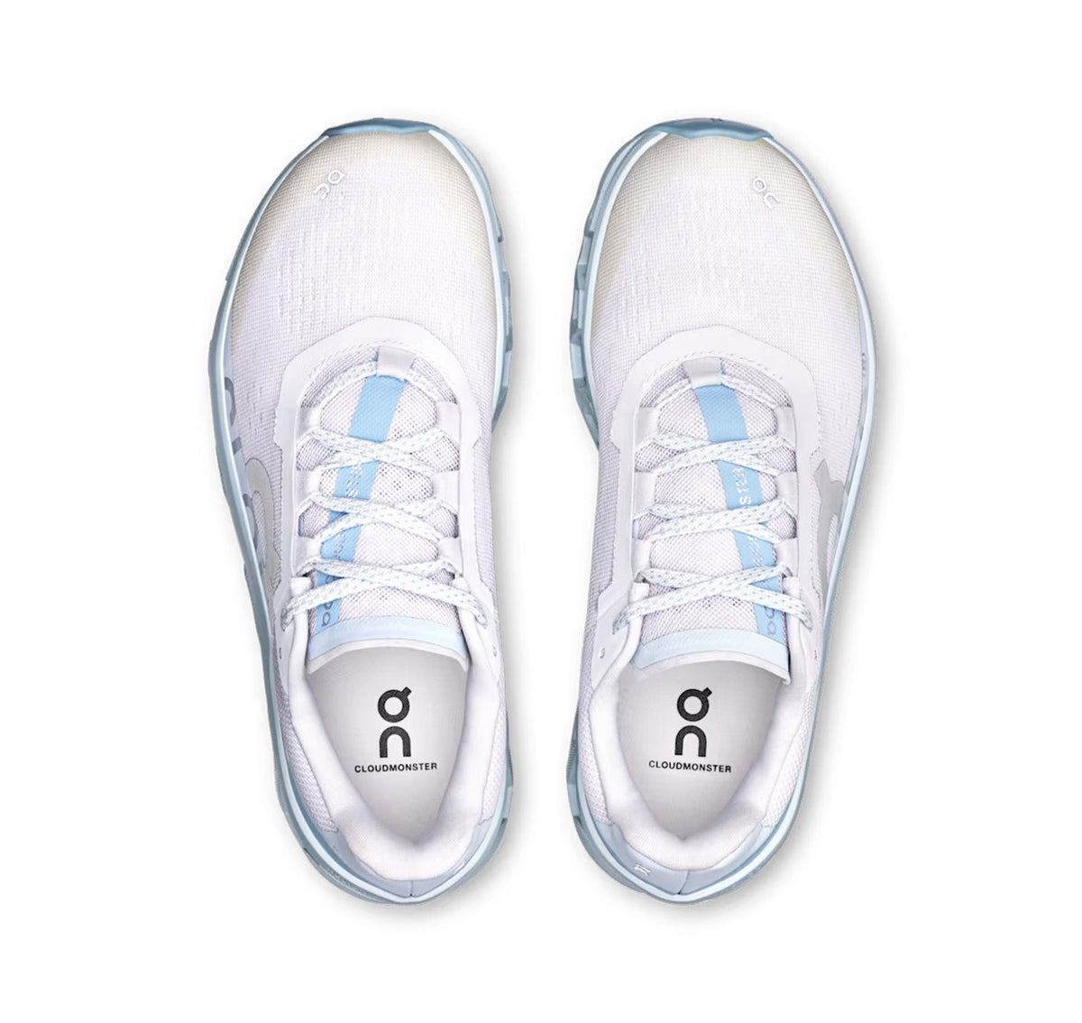 On Women Cloudmonster Frost/Wash Running Shoes product image 3, provided for visual reference and product detail review