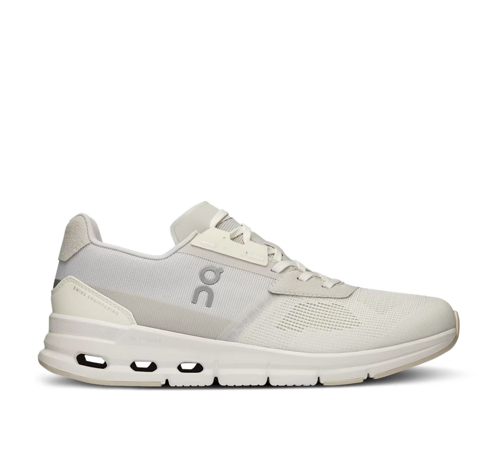 On Women Cloudrift White/Frost Lifestyle Sneakers product image 1, provided for visual reference and product detail review