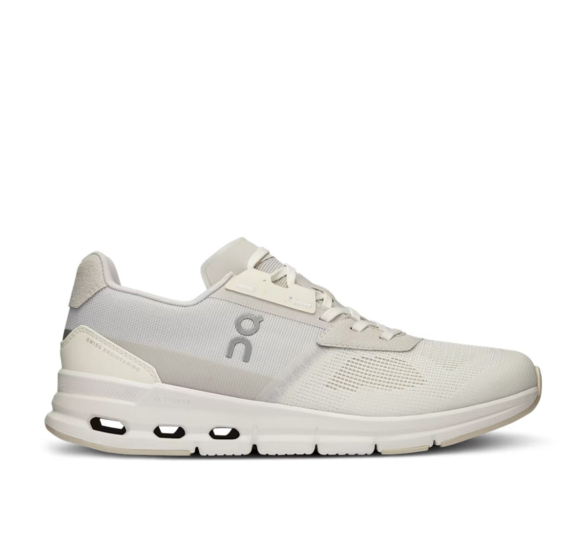 On Women Cloudrift White/Frost Lifestyle Sneakers product image 1, provided for visual reference and product detail review