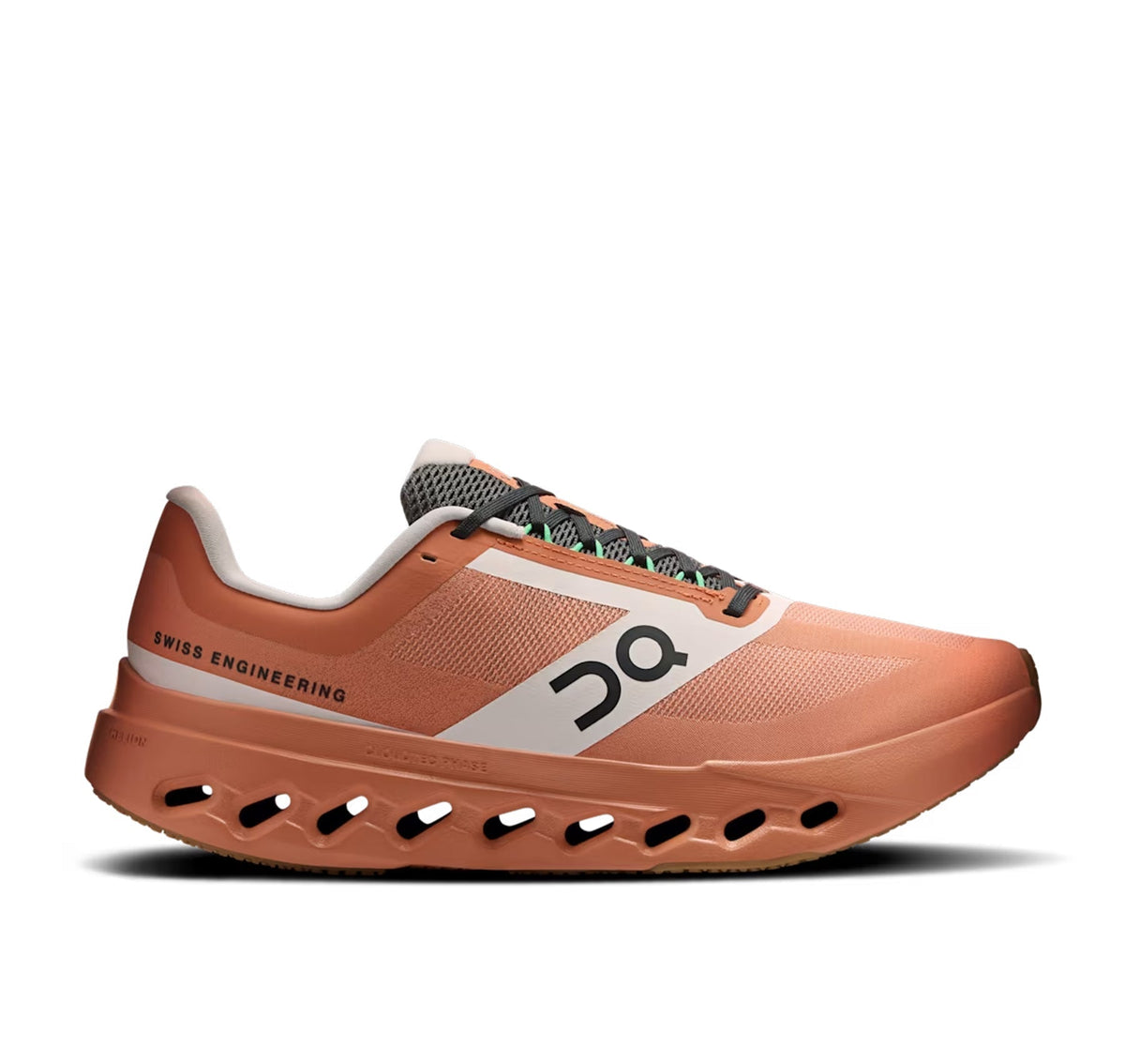 On Women Cloudsurfer Next Z5 Canyon/White Running Shoes product image 1, provided for visual reference and product detail