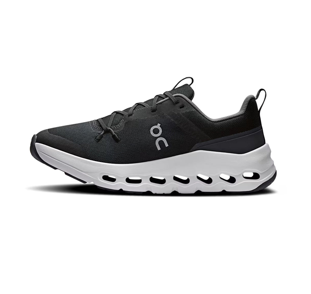 On Big Kids' Cloudleap Black/White Athletic Shoes product image 4, provided for visual reference and product detail review