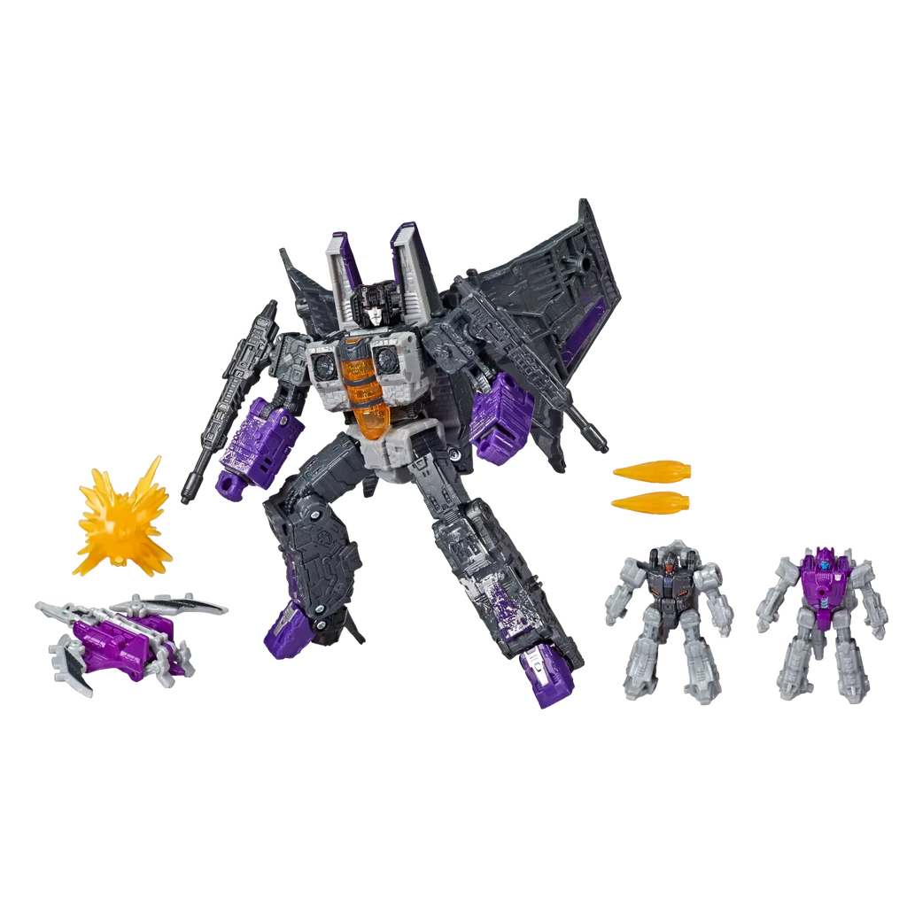 Transformers Generations War For Cybertron: Siege Voyager Decepticon Skywarp Phantomstrike Squadron 4 Pack Final Strike