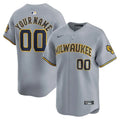 Custom Milwaukee Brewers Away Jersey - Grey product image 1