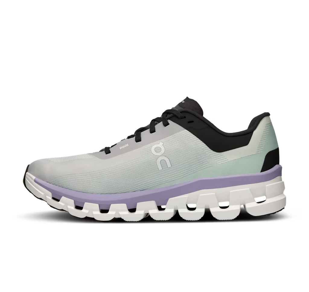 On Women Cloudflow 4 Fade/Wisteria Running Shoes product image 4, provided for visual reference and product detail review