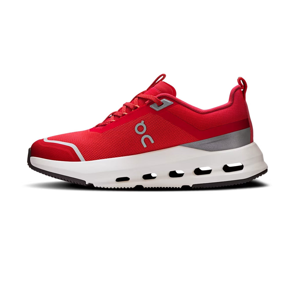On Big Kids' Cloudnova Red/Terra Athletic Shoes product image 4, provided for visual reference and product detail review