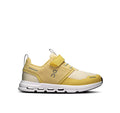 On Little Kids' Cloud Play Citrine/White Athletic Shoes product image 1, provided for visual reference and product detail