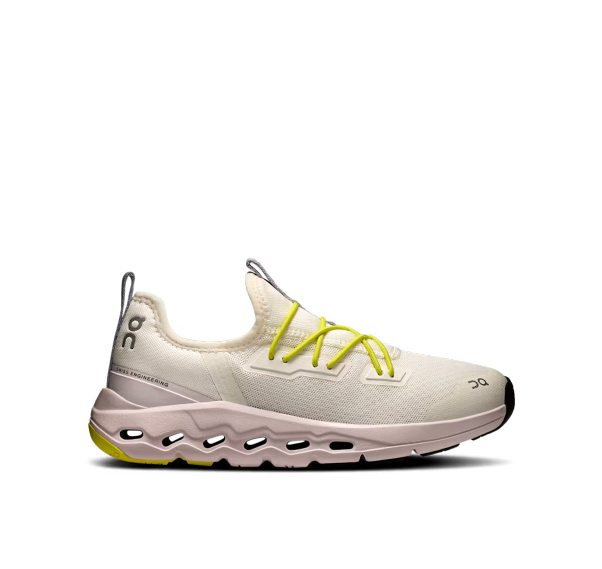 On Little Kids' Cloudleap Ivory/Orchid Athletic Shoes product image 1, provided for visual reference and product detail