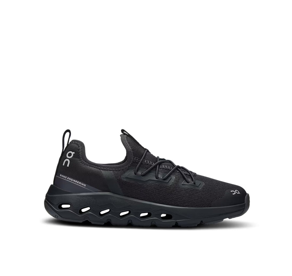 On Little Kids' Cloudleap Black/Eclipse Athletic Shoes product image 1, provided for visual reference and product detail