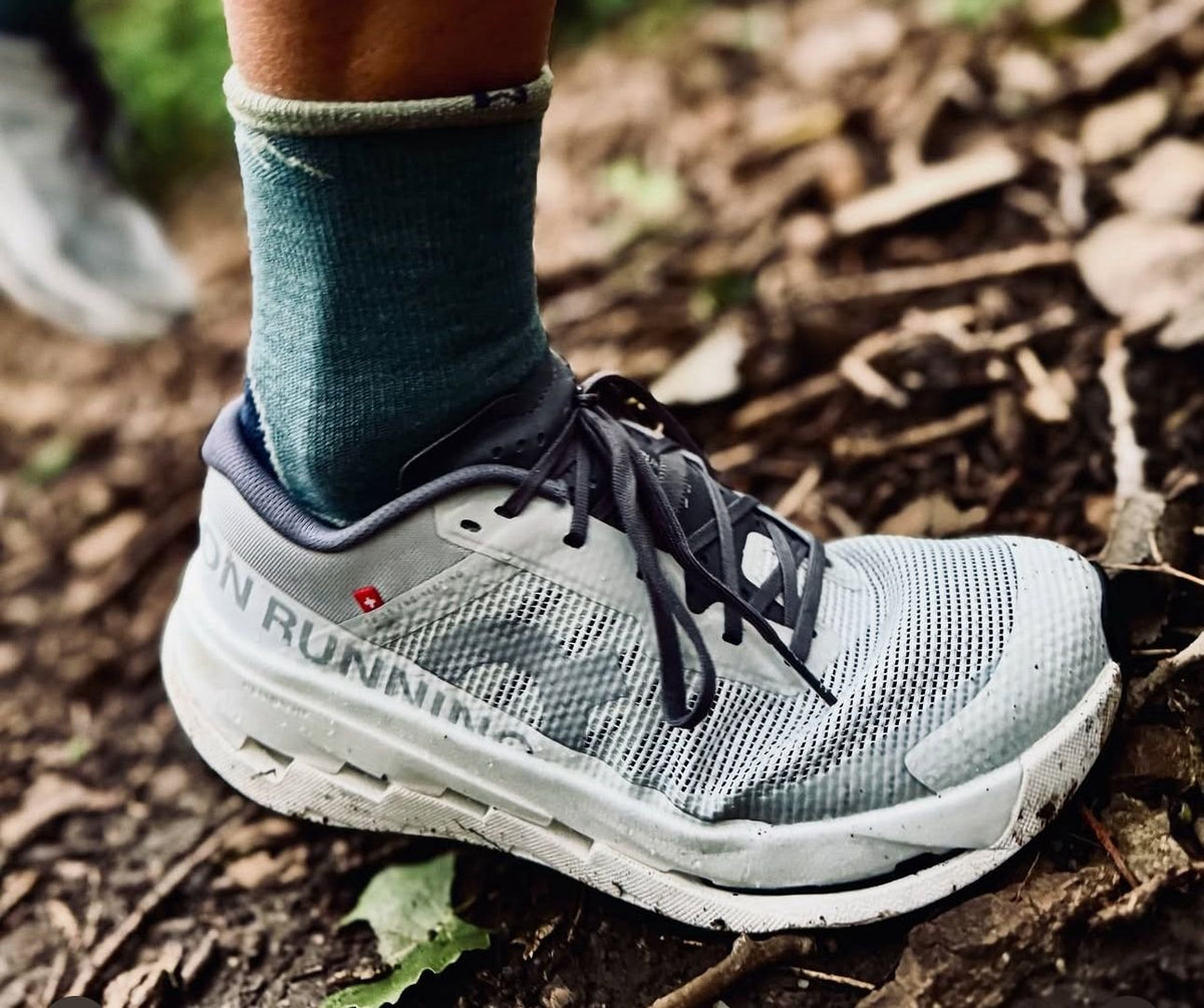 On Cloudultra 3 Rock White Trail Running Shoes product image 1, provided for visual reference and product detail review