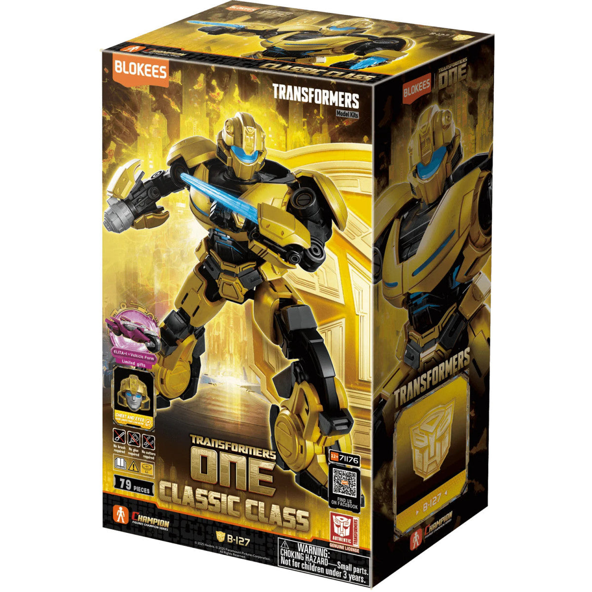 Blokees Transformers Classic Class #15 B-127 Bumblebee (Transformers One) Model Kit product image 5, provided for visual