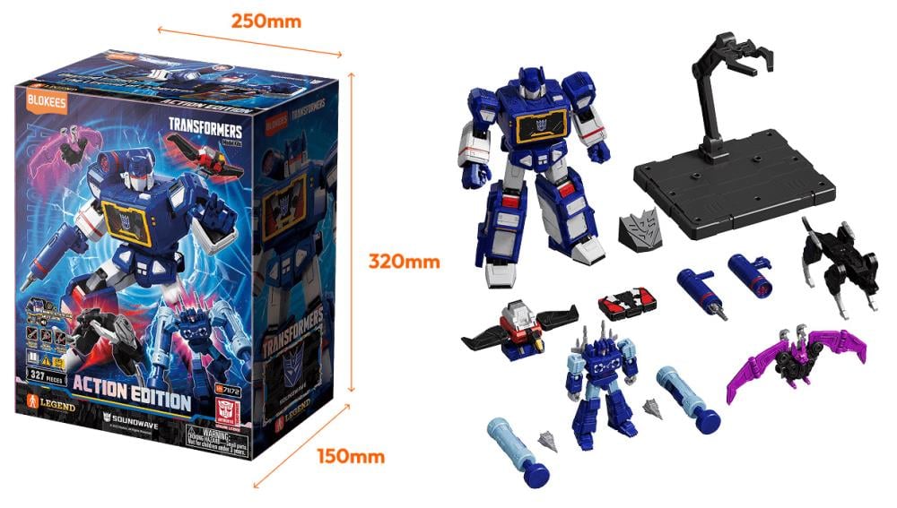 Blokees Transformers Action Edition G1 Soundwave Model Kit product image 10, provided for visual reference and product