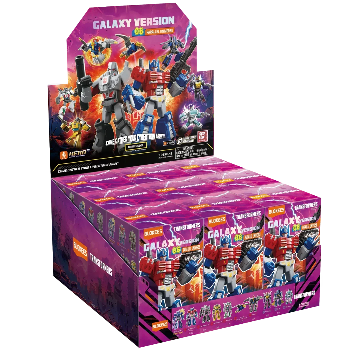 Blokees Transformers Model Kits Experience Galaxy Version #06 Parallel Universe Mystery Box Trading Figure Set of 9 product